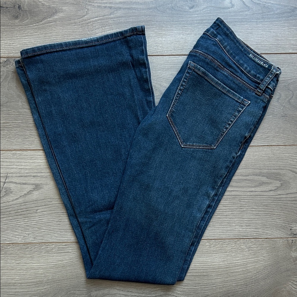 Bullhead Dark Blue Wide Leg Jeans